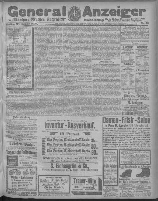 Münchner neueste Nachrichten Freitag 28. Januar 1898