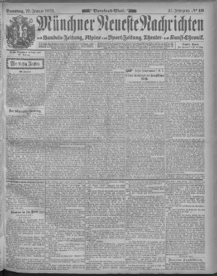 Münchner neueste Nachrichten Samstag 29. Januar 1898