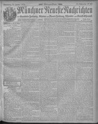 Münchner neueste Nachrichten Samstag 29. Januar 1898