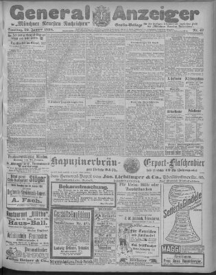 Münchner neueste Nachrichten Samstag 29. Januar 1898