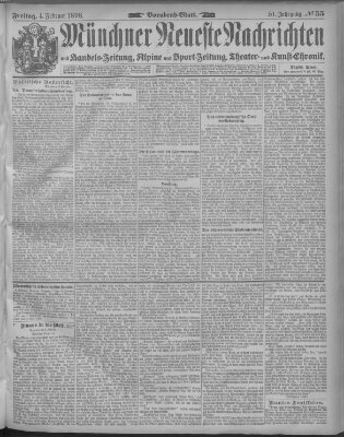 Münchner neueste Nachrichten Freitag 4. Februar 1898