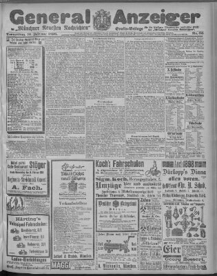 Münchner neueste Nachrichten Donnerstag 10. Februar 1898