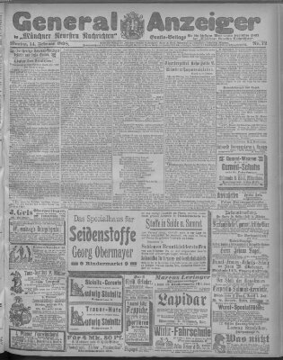 Münchner neueste Nachrichten Montag 14. Februar 1898