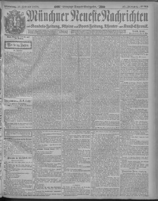 Münchner neueste Nachrichten Montag 21. Februar 1898