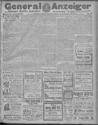 Münchner neueste Nachrichten Montag 28. Februar 1898