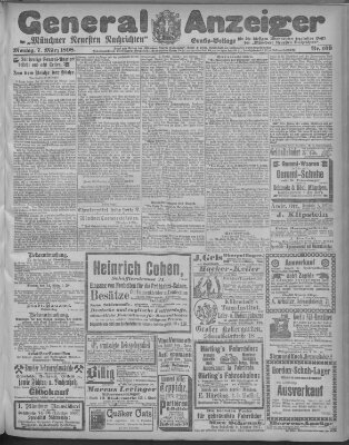 Münchner neueste Nachrichten Montag 7. März 1898