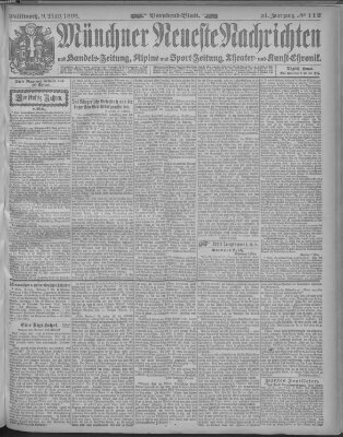 Münchner neueste Nachrichten Mittwoch 9. März 1898