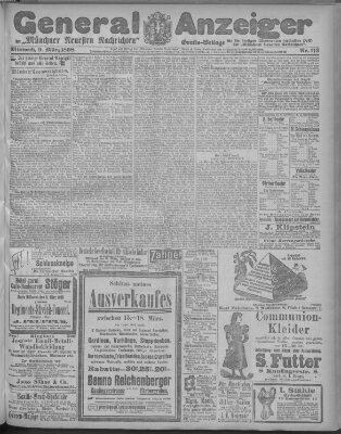 Münchner neueste Nachrichten Mittwoch 9. März 1898