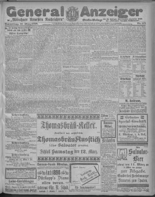 Münchner neueste Nachrichten Donnerstag 10. März 1898