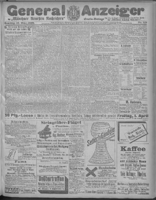 Münchner neueste Nachrichten Samstag 12. März 1898