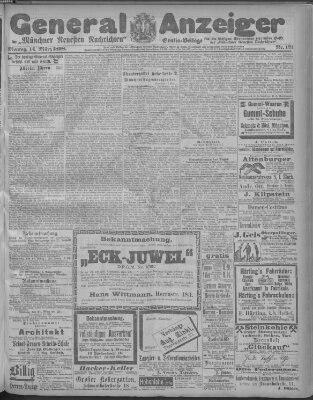 Münchner neueste Nachrichten Montag 14. März 1898