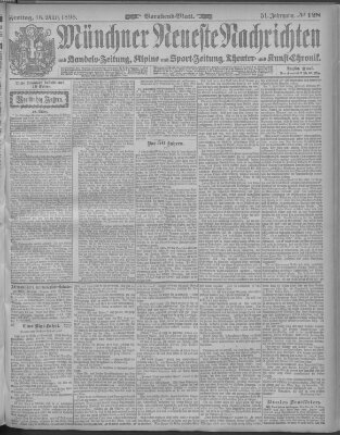 Münchner neueste Nachrichten Freitag 18. März 1898