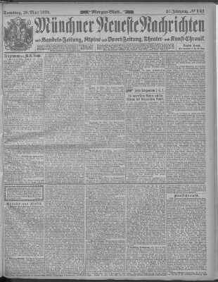 Münchner neueste Nachrichten Samstag 26. März 1898