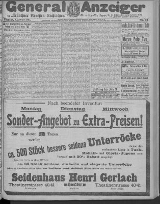 Münchner neueste Nachrichten Montag 8. Februar 1904