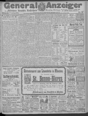 Münchner neueste Nachrichten Mittwoch 17. Februar 1904