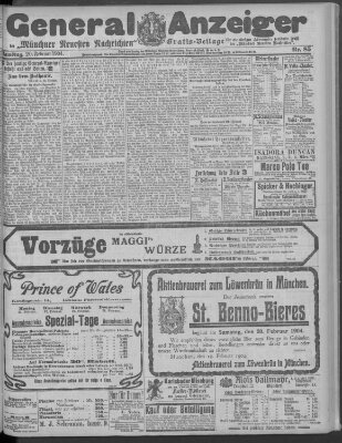 Münchner neueste Nachrichten Samstag 20. Februar 1904