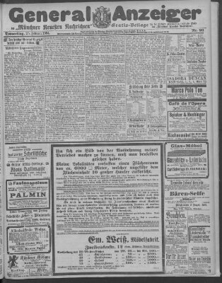 Münchner neueste Nachrichten Donnerstag 25. Februar 1904