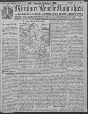 Münchner neueste Nachrichten Sonntag 28. Februar 1904