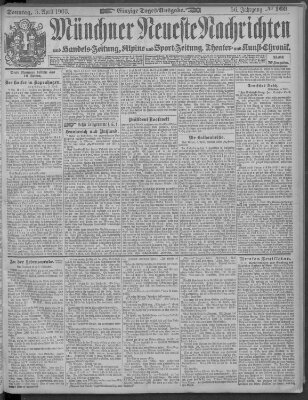 Münchner neueste Nachrichten Sonntag 5. April 1903