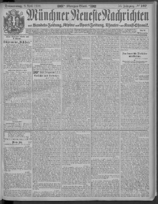 Münchner neueste Nachrichten Donnerstag 9. April 1903