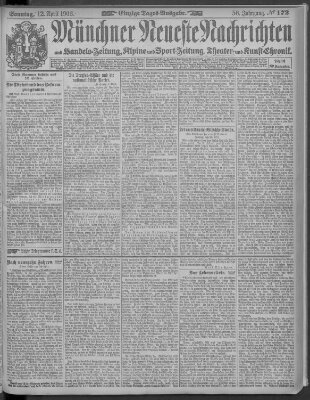 Münchner neueste Nachrichten Sonntag 12. April 1903