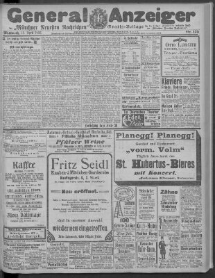 Münchner neueste Nachrichten Mittwoch 15. April 1903