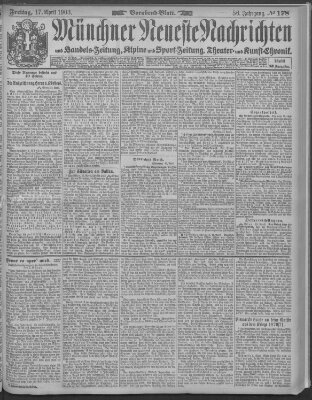 Münchner neueste Nachrichten Freitag 17. April 1903