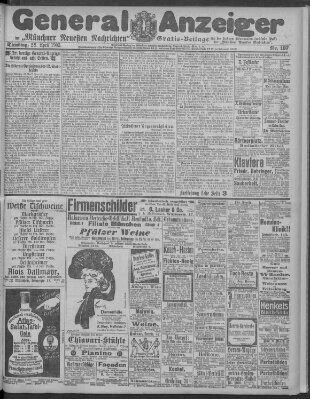 Münchner neueste Nachrichten Dienstag 28. April 1903