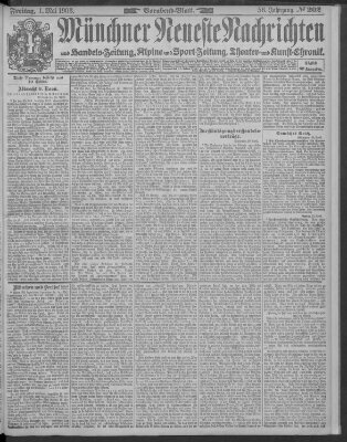 Münchner neueste Nachrichten Freitag 1. Mai 1903