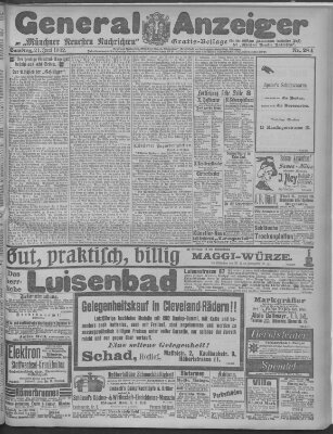 Münchner neueste Nachrichten Samstag 21. Juni 1902