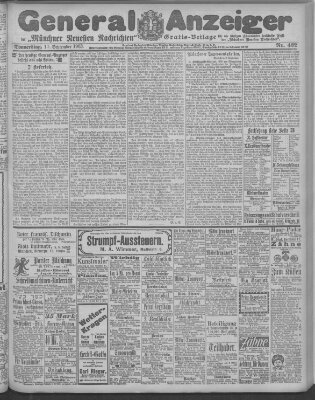 Münchner neueste Nachrichten Donnerstag 10. September 1903