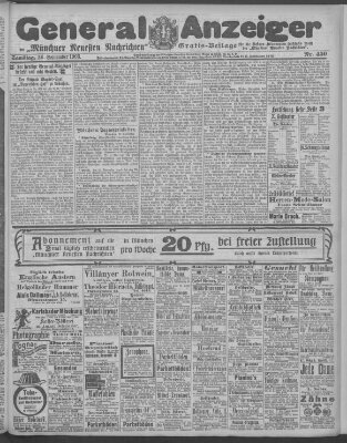 Münchner neueste Nachrichten Samstag 26. September 1903