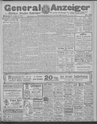 Münchner neueste Nachrichten Mittwoch 30. September 1903