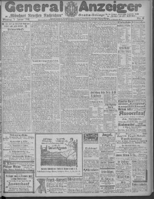 Münchner neueste Nachrichten Montag 5. Januar 1903