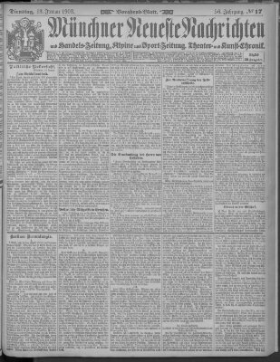 Münchner neueste Nachrichten Dienstag 13. Januar 1903