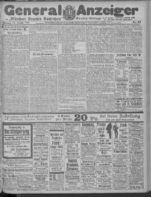 Münchner neueste Nachrichten Freitag 16. Januar 1903