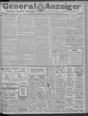 Münchner neueste Nachrichten Mittwoch 21. Januar 1903