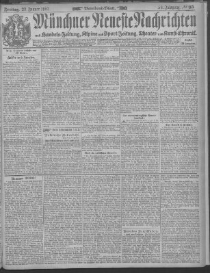 Münchner neueste Nachrichten Freitag 23. Januar 1903