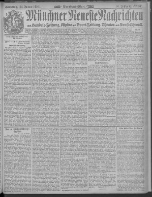 Münchner neueste Nachrichten Samstag 24. Januar 1903