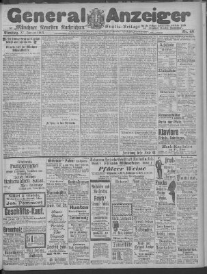 Münchner neueste Nachrichten Dienstag 27. Januar 1903