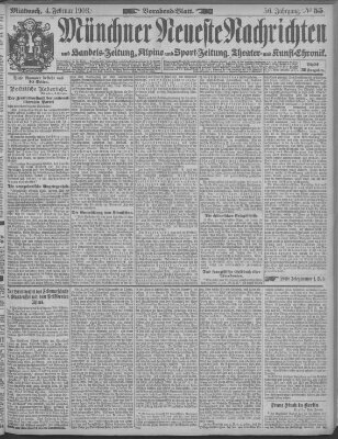 Münchner neueste Nachrichten Mittwoch 4. Februar 1903