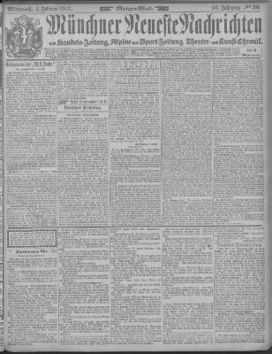 Münchner neueste Nachrichten Mittwoch 4. Februar 1903