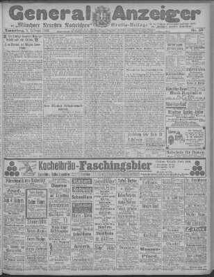 Münchner neueste Nachrichten Donnerstag 5. Februar 1903