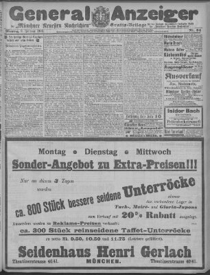 Münchner neueste Nachrichten Montag 9. Februar 1903