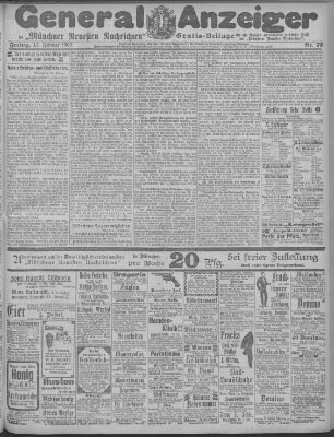 Münchner neueste Nachrichten Freitag 13. Februar 1903