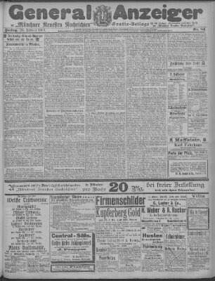 Münchner neueste Nachrichten Freitag 20. Februar 1903