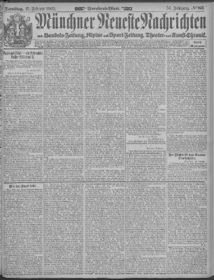 Münchner neueste Nachrichten Samstag 21. Februar 1903