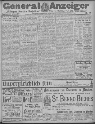 Münchner neueste Nachrichten Samstag 21. Februar 1903