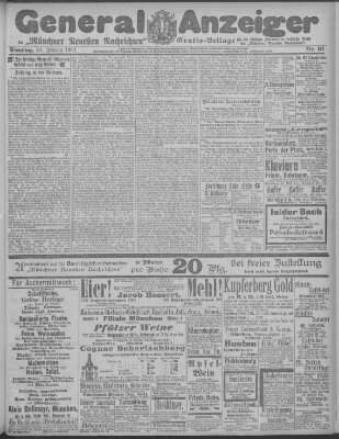 Münchner neueste Nachrichten Dienstag 24. Februar 1903