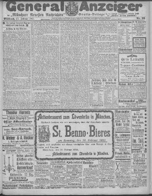 Münchner neueste Nachrichten Mittwoch 25. Februar 1903